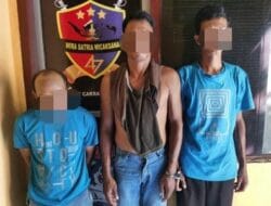 Tiga Pria Pengguna SS “Gol” di Ciduk Polsek Teluk Mengkudu