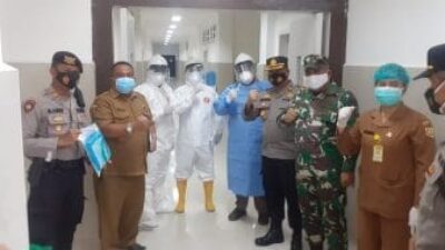 Polres Labuhanbatu Tinjau Ruang Isolasi Pasien Covid di RSUD Kota Pinang