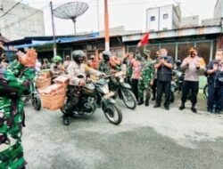 Polres Labuhanbatu Bersama Kodim 0209/LB Bagikan Sembako