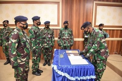 Dansatrol Lantamal I Belawan Pimpin Sertijab Komandan KRI Siliman 848