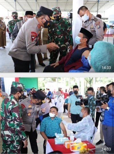 Wakapolda Sumut Tinjau Vaksinasi Merdeka Serentak