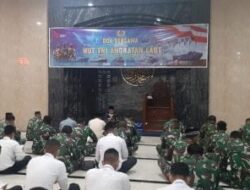 Prajurit TNI AL Lantamal I Belawan Lakukan Doa Bersama Menjelang HUT Ke 76
