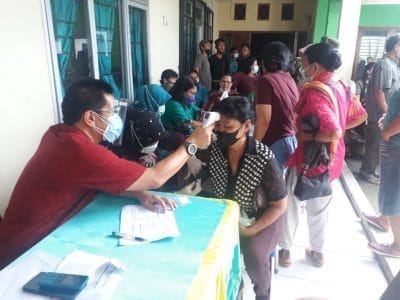 Koramil 16 Bersama Puskesmas Pulau Rakyat  Lakukan Vaksinasi