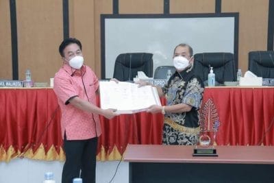 Walkot Gunungsitoli Bersama Ketua DPRD Teken Kesepakatan KUA-PPAS P-APBD TA 2021