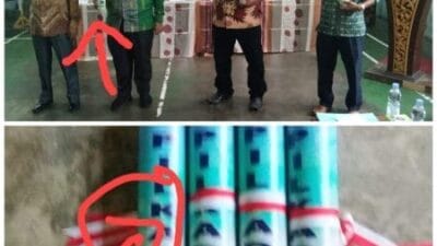 Pantau Pilkades Desa Tarai Bangun, Awak Media Temukan Satu Pita Lepas, Ini Kata Panitia