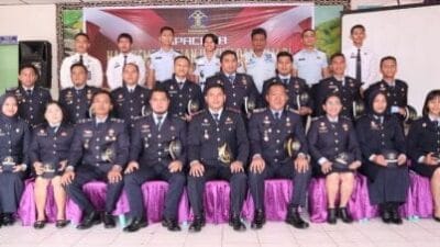 Peringati Hari Dharma Karya Dhika ke 76 Rutan Kelas IIB Tarutung Ikuti Upacara Bendera Virtual