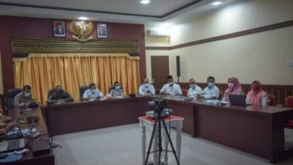 Walikota & Forkopimda Sidimpuan Rakor Secara Virtual Dengan Gubsu