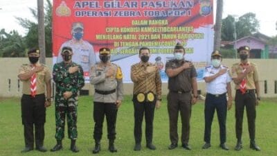 Kapolres Sergai AKBP Dr Ali Machfud Pimpin Apel Gelar Pasukan Ops Zebra Toba 2021