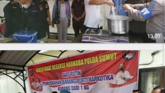 Polda Sumut Musnahkan Barang Bukti Narkoba