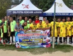Pj. Kades Pinang Damai dan DPRD Labusel Buka Secara Resmi Tournamen Bola Kaki