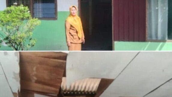 UPT SDN 014 Teratak Buluh Siak Hulu Kampar Ruang Kepala UPT dan Majelis Guru Memprihatinkan