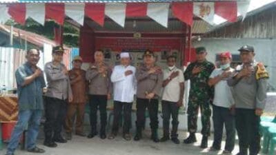 Kapolres Belawan Tinjau Sat Kamling di Paya Pasir Marelan