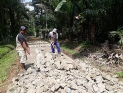 Pembangunan Jalan Desa Aek Korsik Bangun Disambut Baik