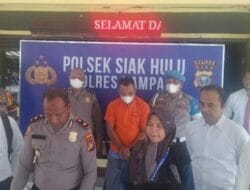 Polsek Siak Hulu Gelar Press Release Kasus Pencabulan 3 Anak Di Bawah Umur