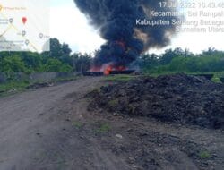 Polsek Firdaus Cek Lokasi Tangki Limbah Miko Terbakar Eks PT Lestari Wood