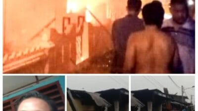 Terjadi Kebakaran Di Belawan, 4 Orang Tewas