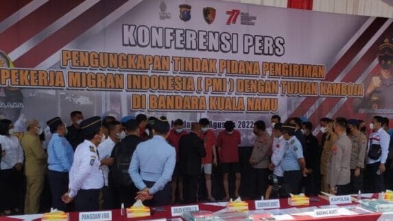 Poldasu Pulangkan 212 PMI Ilegal, 5 Orang Tersangka Dua DPO