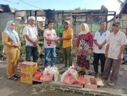 Viktor Oktopianus Saragih dan Adnansyah Lubis Berikan Bantuan untuk Korban Kebakaran