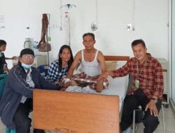 Ketum PB Joko Tingkir Indonesia Bezuk Kadiv Pertanian dan Perkebunan di RSU, Begini Pesanya