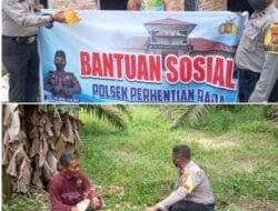 Polsek Perhentian Raja Laksanakan Giat Bansos Dan Galang Dunsanak