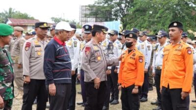 Kapolres Kampar Pimpin Apel Persiapan Pengamanan Fun Race Tour De Muara Takus 2022