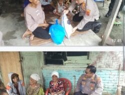 Kapolresta Deli Serdang Blusukan Berikan Bansos Untuk Warga Kurang Mampu