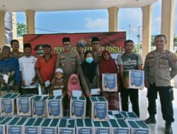 Kapolres Labusel Salurkan 100 Paket Sembako Kapoldasu