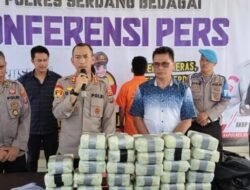 Polres Sergai Tangkap Dua Kurir Narkoba, 28 Kg Sabu Disita