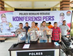 Ungkap Kasus Curat, Polres Sergai Amankan 3 Pelaku
