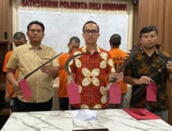Polresta Deli Serdang Amankan Geng Motor dan Barang Bukti Sajam