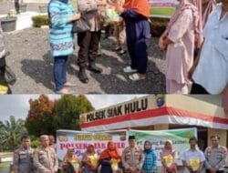 Jum’at Berkah, Polsek Siak Hulu Bersama PT ABL Gelar Bhakti Sosial