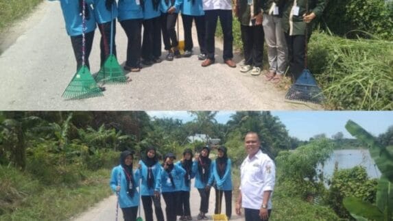 Sambut HUT RI ke-78, Kades Lubuk Siam Laksanakan Gotong-royong
