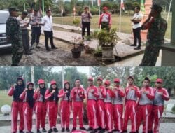 Kapolsek Perhentian Raja Tinjau Persiapan Peserta Paskibra