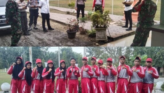 Kapolsek Perhentian Raja Tinjau Persiapan Peserta Paskibra