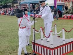 Upacara Peringatan HUT RI di Pulau Rakyat Sukses
