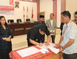 Bupati dan DPRD Samosir Tandatangani Kesepakatan KUA-PPAS RAPBD 2024