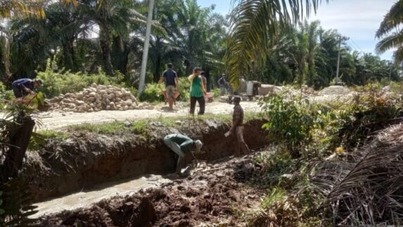 Dinas PUPR Aceh Singkil Kerjakan Talut Jalan Pea Bumbung
