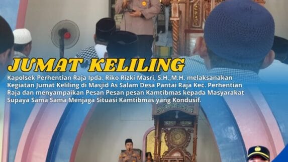 Giat Jum’at Keliling, Kapolsek Perhentian Raja Silaturahmi Kamtibmas