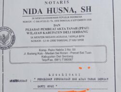 Bangun Kolam Renang Diatas Lahan Ex HGU PTPN II Terbit Surat Notaris Peralihan Hak Atas Tanah