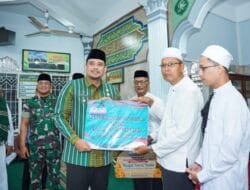 Walikota Medan Serahkan Bantuan Pembangunan Menara Masjid Nurul Huda