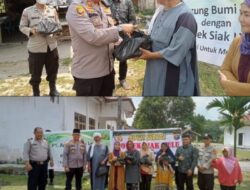 Jumat Berkah, Kapolsek Siak Hulu Bersama PT ABL Giat Bakti Sosial Berbagi Sembako