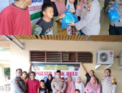 Jum’at Berkah, Kapolsek Siak Hulu Berbagi Sembako