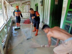 Batalyon B SAT Brimob Poldasu Terjunkan Atasi Dampak Banjir di Sergai