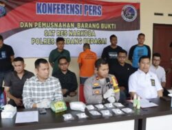 Polres Sergai Musnahkan 2,7 Kg Sabu