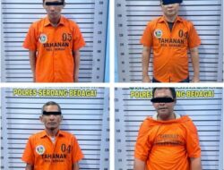 Polres Sergai Amankan 4 Pria Terduga Penyalahguna Narkotika