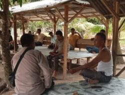 Bhabinkamtibmas Polsek Barumun Tengah Silaturrahmi dengan Warga