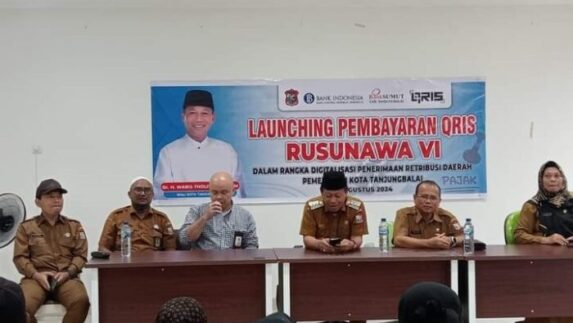Walikota Tanjungbalai Hadiri Launching QRIS Rusunawa VI