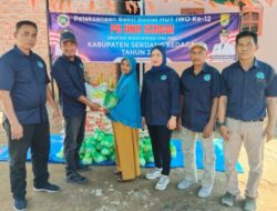 Sambut HUT ke-12, PD IWO Sergai Berbagi Sembako
