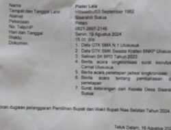 Oknum Panwascam Ulususua Diduga Rangkap Jabatan