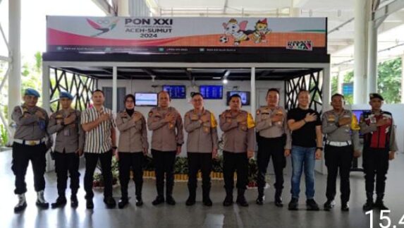 Kapolresta Deli Serdang Sambut Kedatangan Kontingen PON XXI Aceh-Sumut 2024